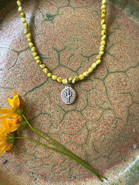 Saguaro Medallion on Palomino Turquoise