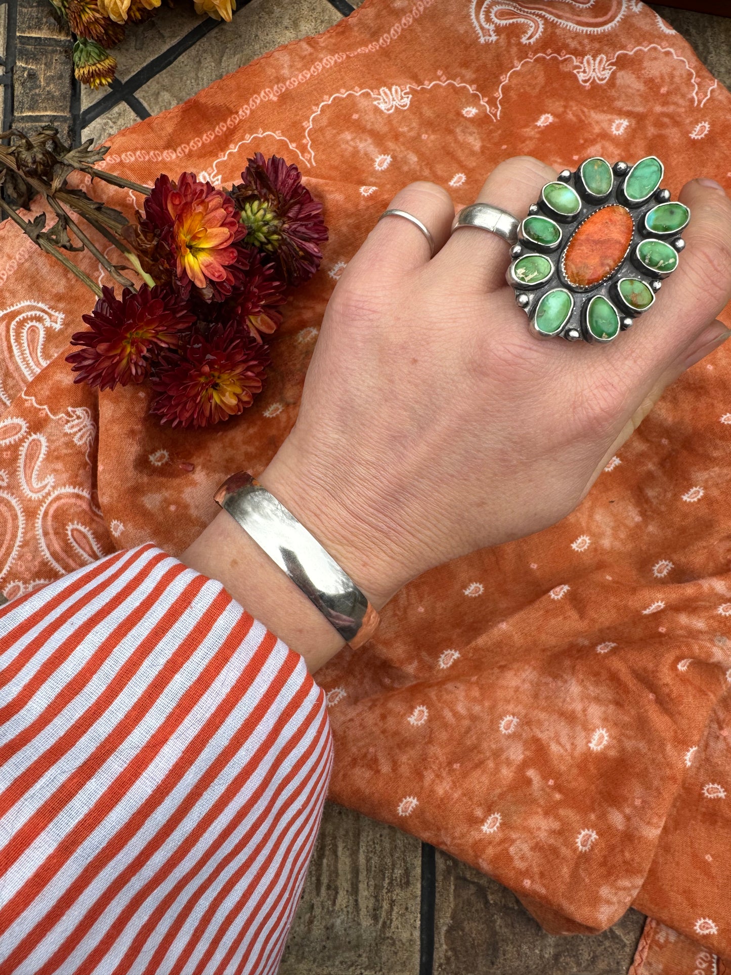 Wide Sterling Silver Cuff - Size Large