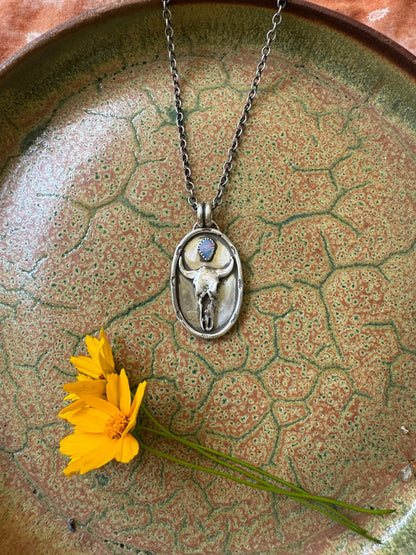 Taurus and Opal Talisman Necklace