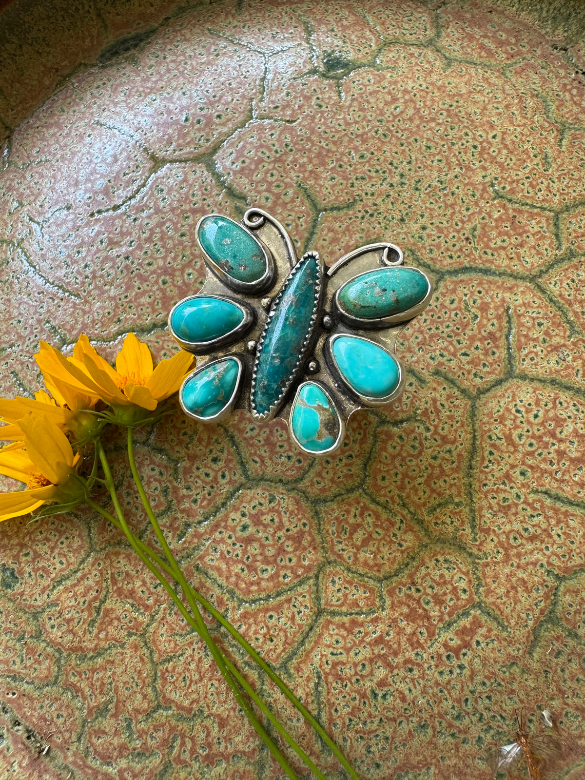 Butterfly "Dolly" Turquoise Ring - Size 9