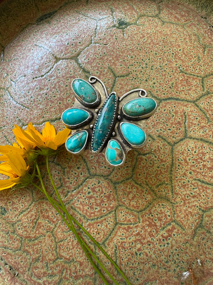 Butterfly "Dolly" Turquoise Ring - Size 9