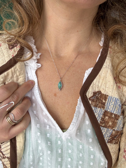 Turquoise Dainty Drop Necklace no.20