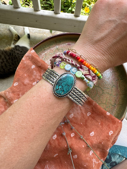 Hubei Turquoise Statement Cuff - size M