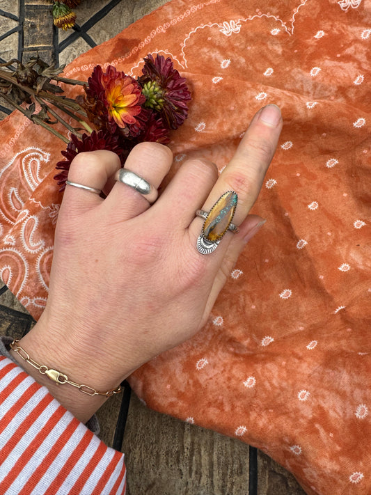 Royston Ribbon Turquoise Ring - size 6