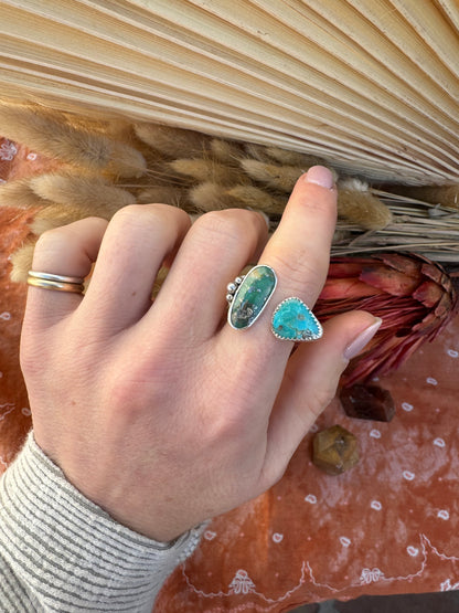 Turquoise "Sisters" Ring - size 6/7 no.3