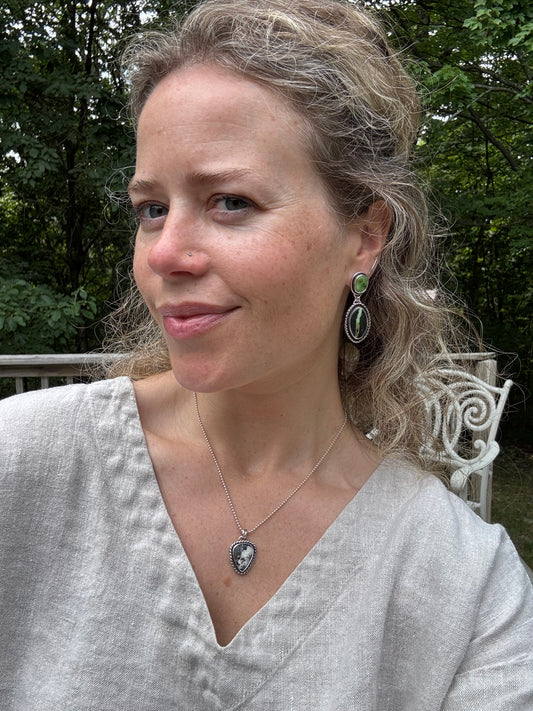 Blackjack Turquoise Statement Earrings