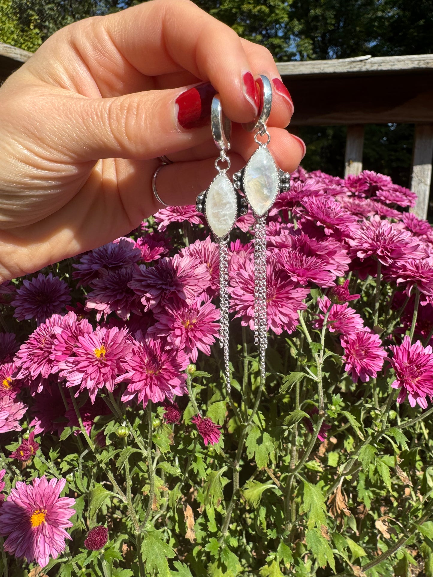 Moonstone Duster Earrings