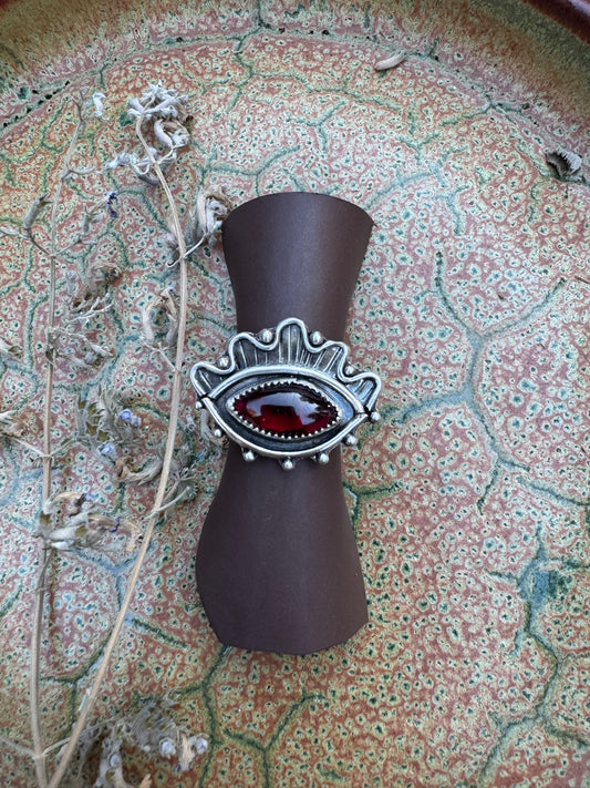 Rhodolite Garnet "Seer" Ring - Size 7 1/2