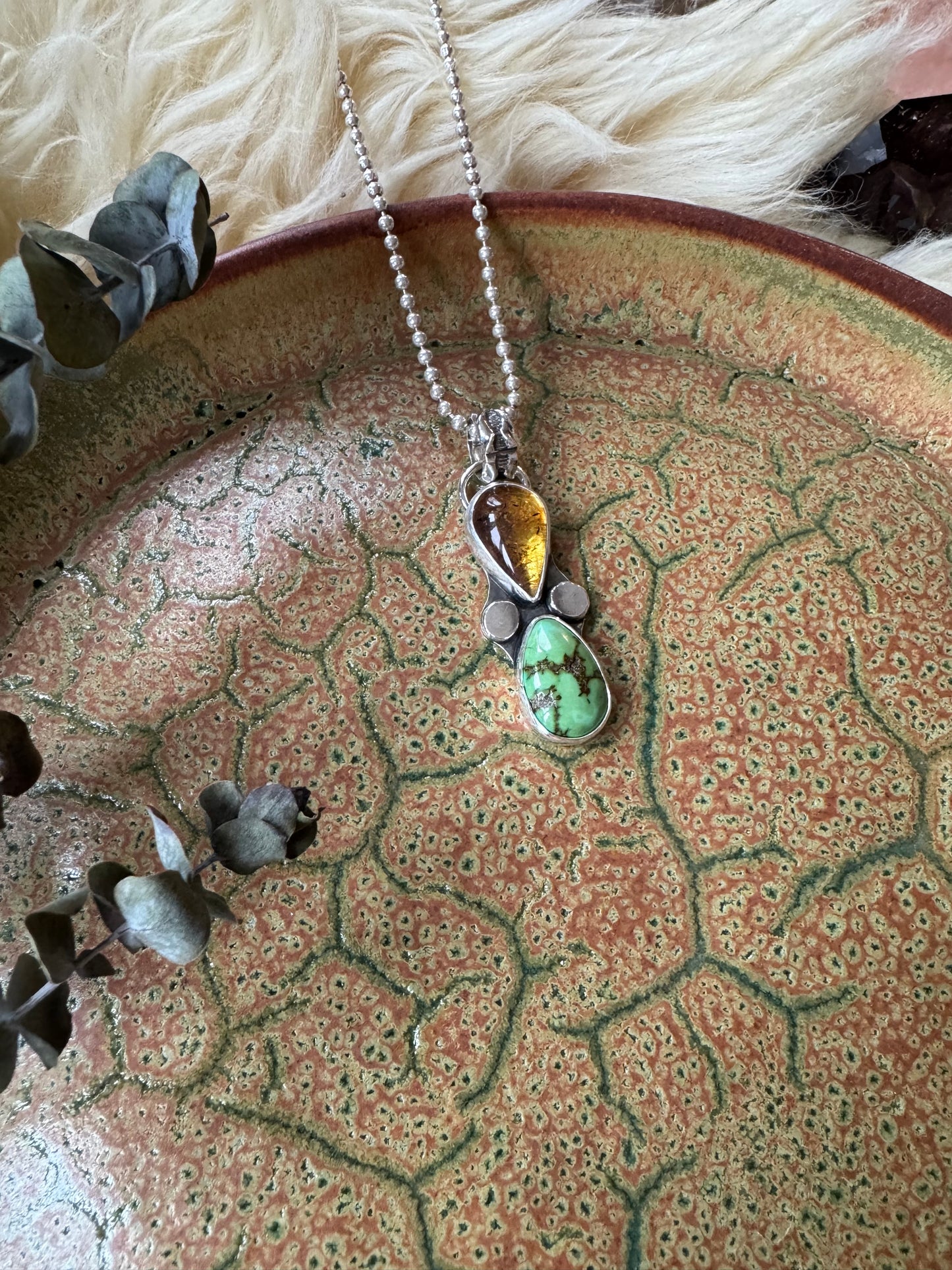 Amber + Sonoran Turquoise Talisman