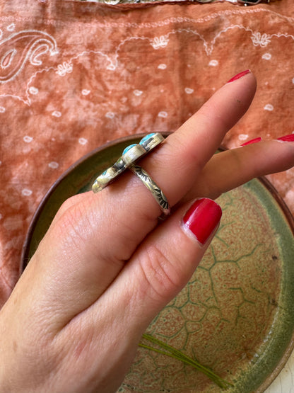 Flower Power Turquoise Ring - Size 7 1/2