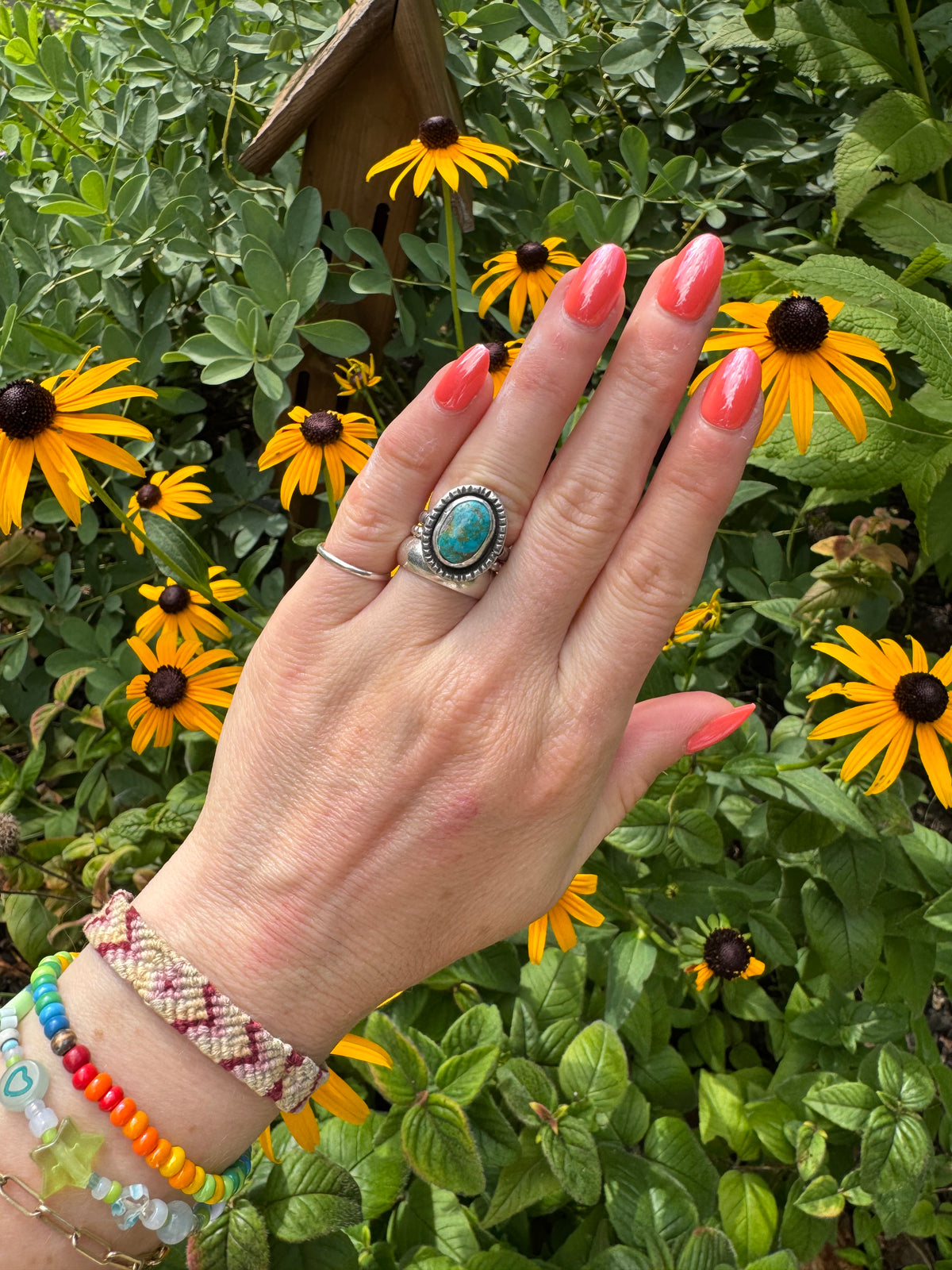 Sonoran Rose Turquoise Ring - Size 5