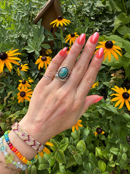 Sonoran Rose Turquoise Ring - Size 5