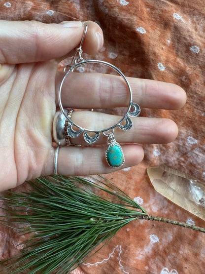Turquoise "Monument" Hoops - no.2