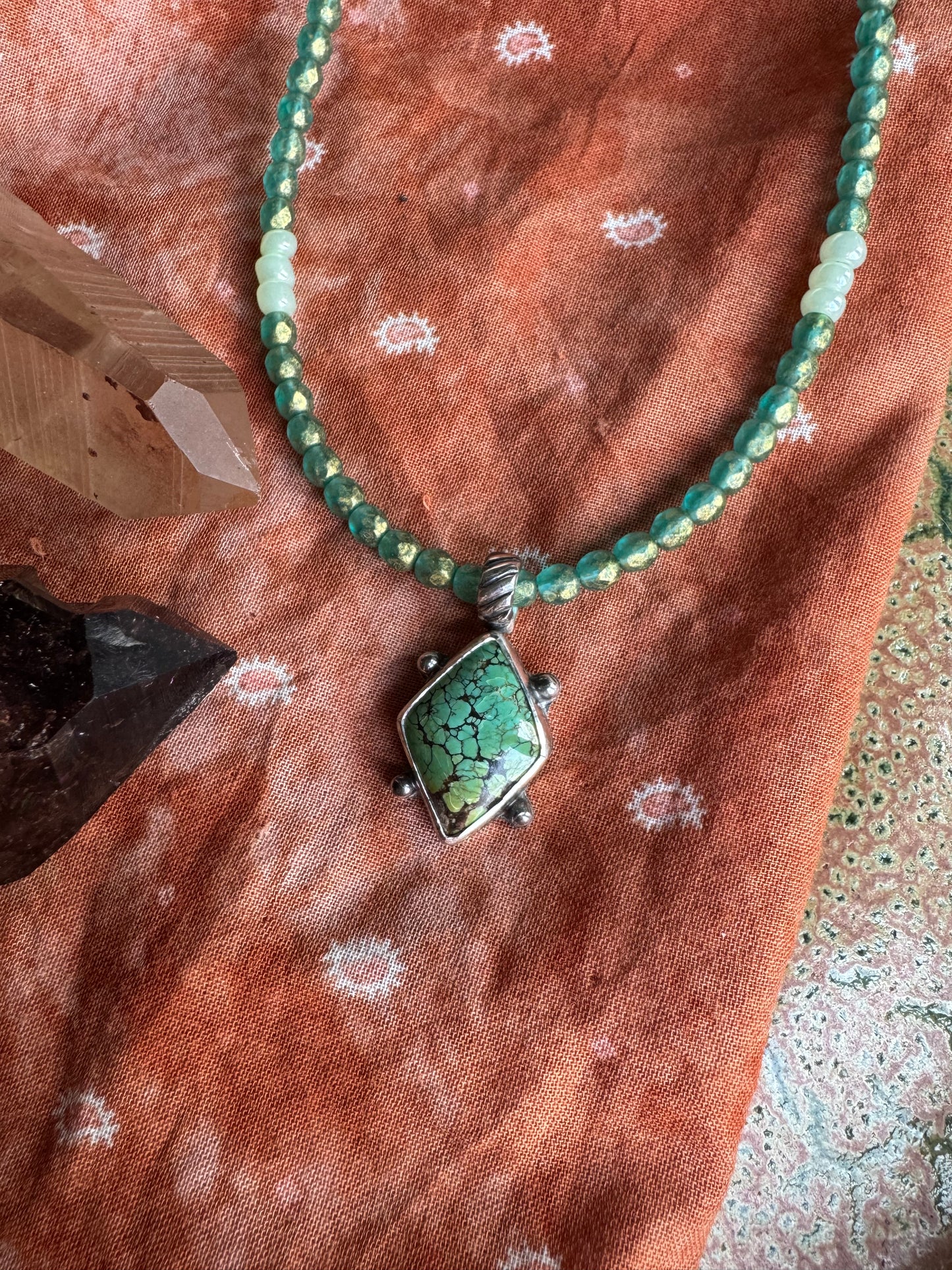 Bamboo Turquoise Pendant