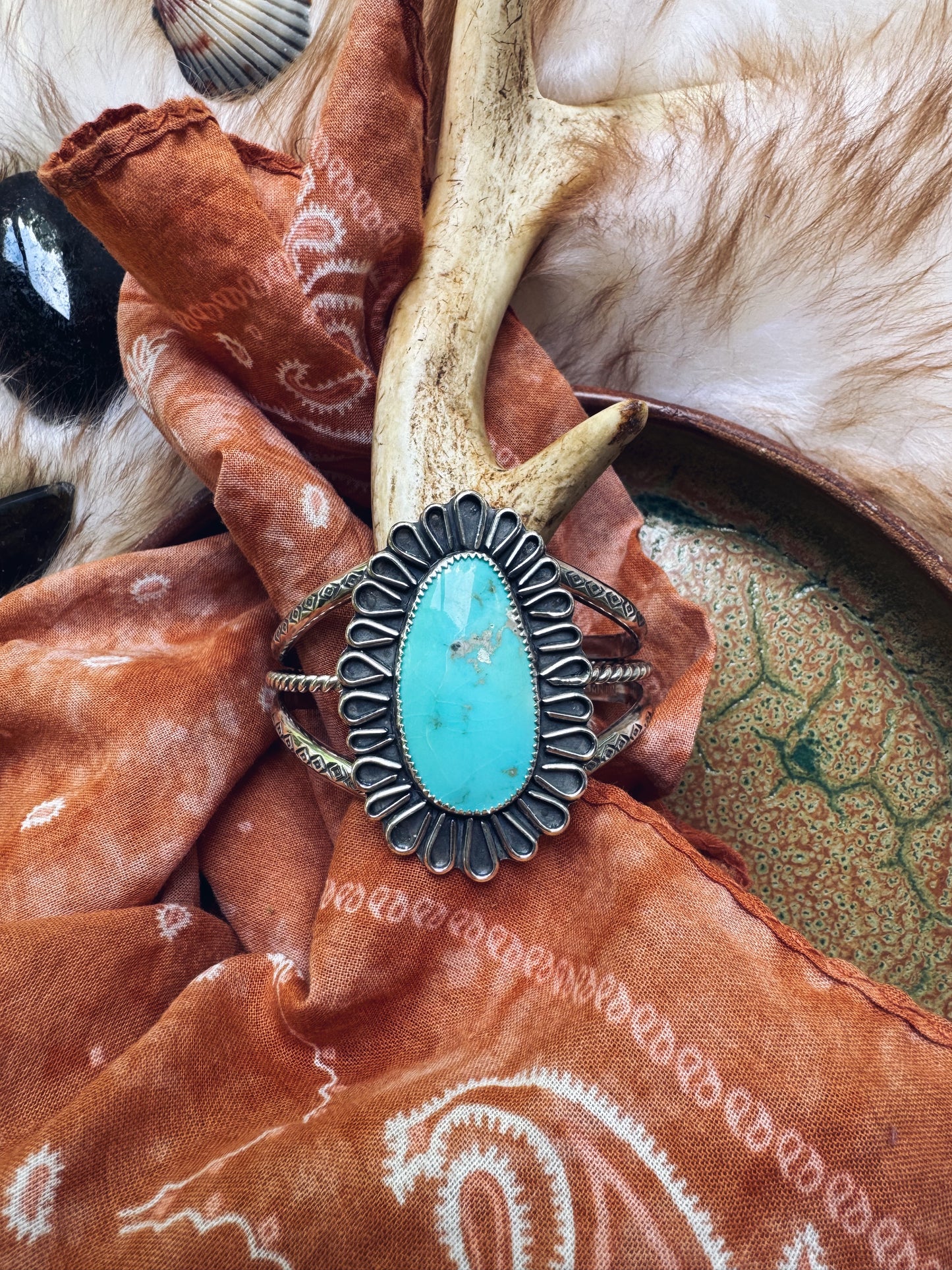 Turquoise “Aster” Cuff