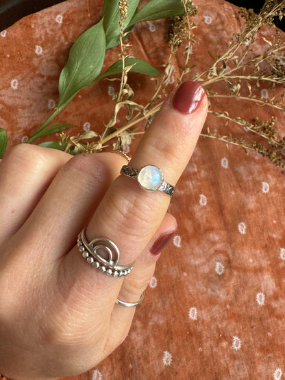 Moonstone Stacker Ring - Size 4 1/2