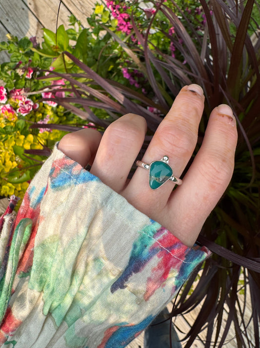 Lone Mountain Turquoise Ring - Size 10 1/4