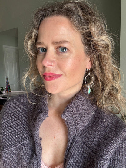 Turquoise "Monument" Hoops - no.1