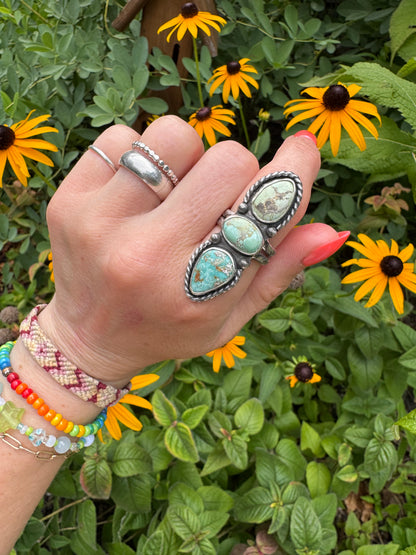 Carico Lake Turquoise Ring - Size 7, 8, 9 -adjustable