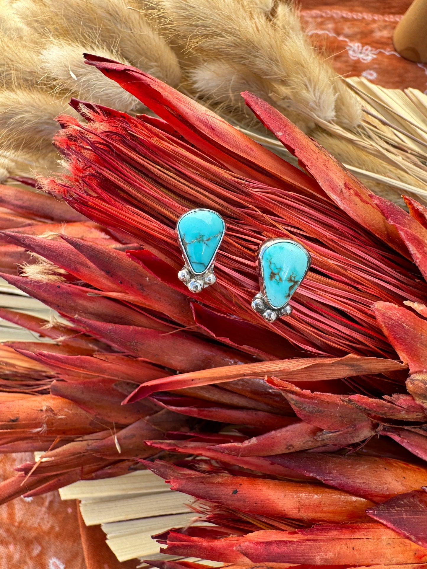 Lone Mountain Turquoise Studs no. 2