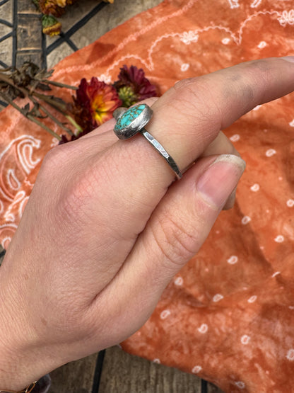 Cripple Creek Turquoise Stacker Ring - size 7