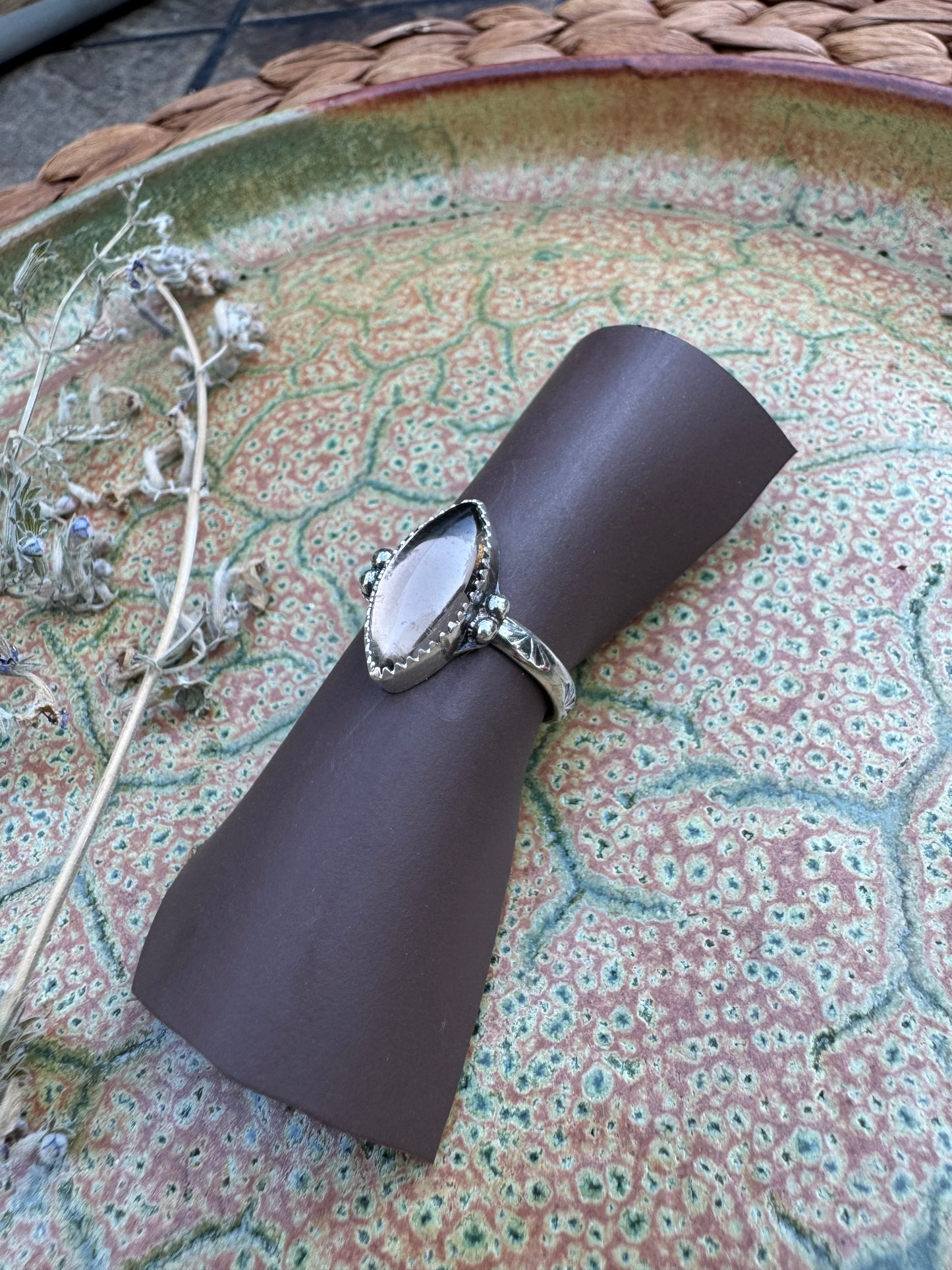 Smokey Quartz Waypoint Ring - Size 6 1/2