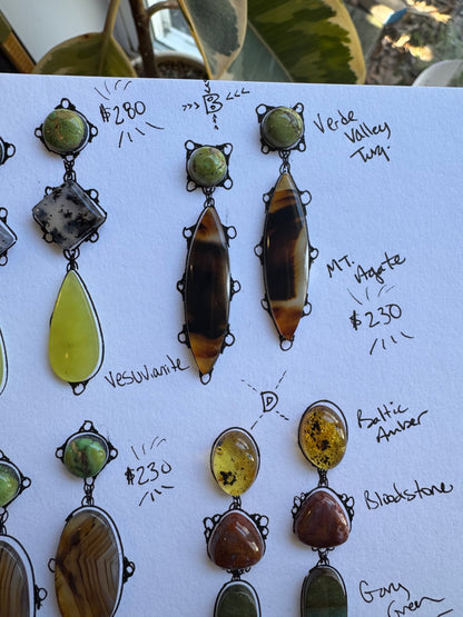 B. Turquoise + Montana Agate Statement Earrings