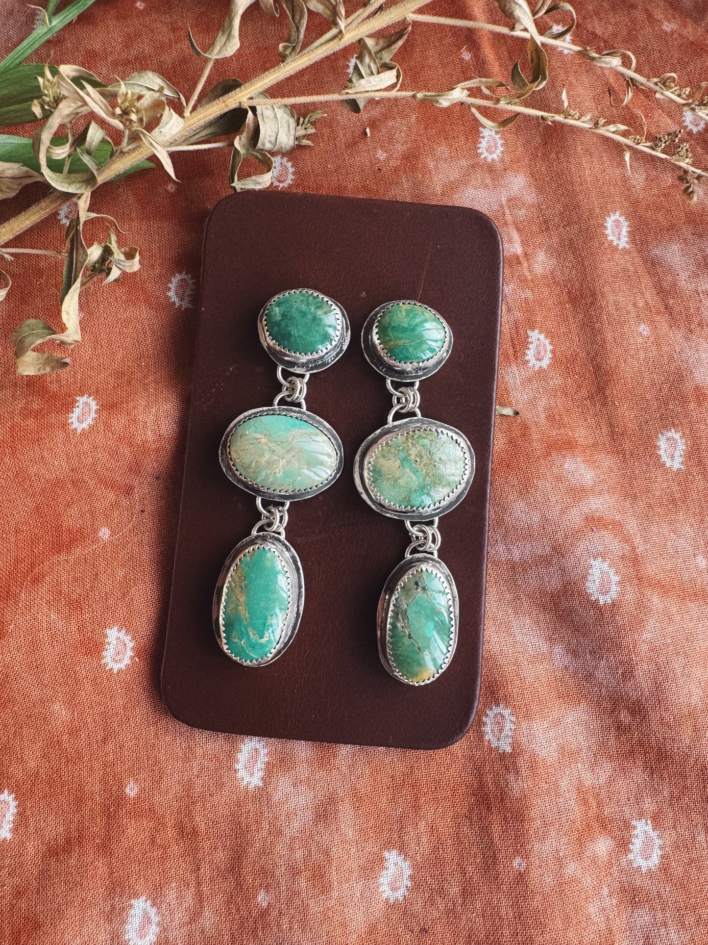 Evans Turquoise Statement Earrings