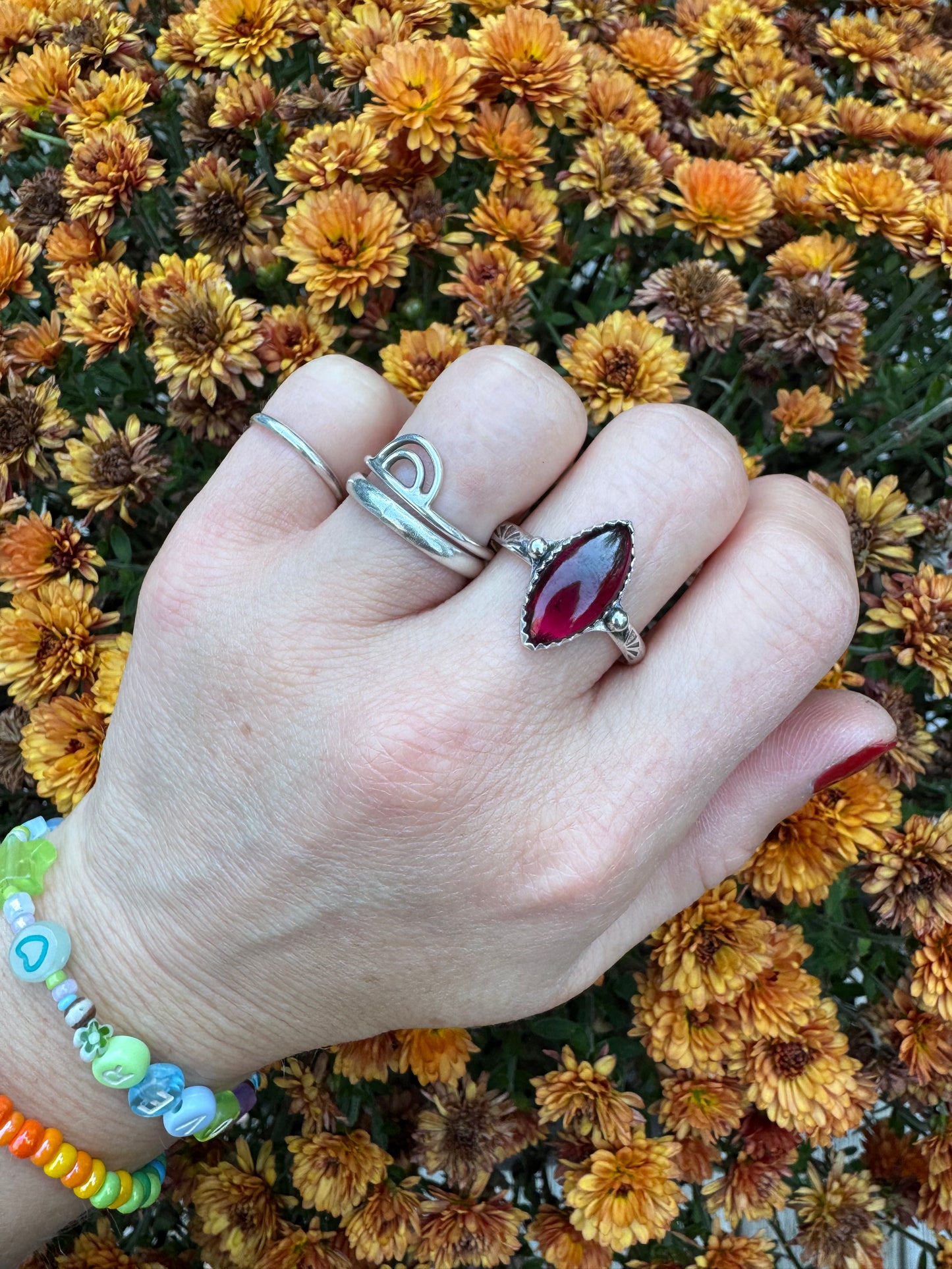 Rhodolite Waypoint Ring - Size 10 1/2