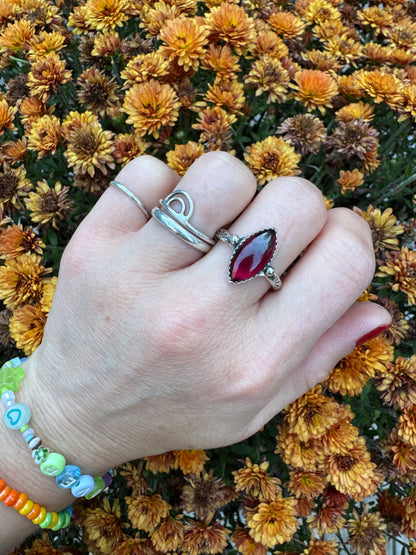 Rhodolite Waypoint Ring - Size 10 1/2