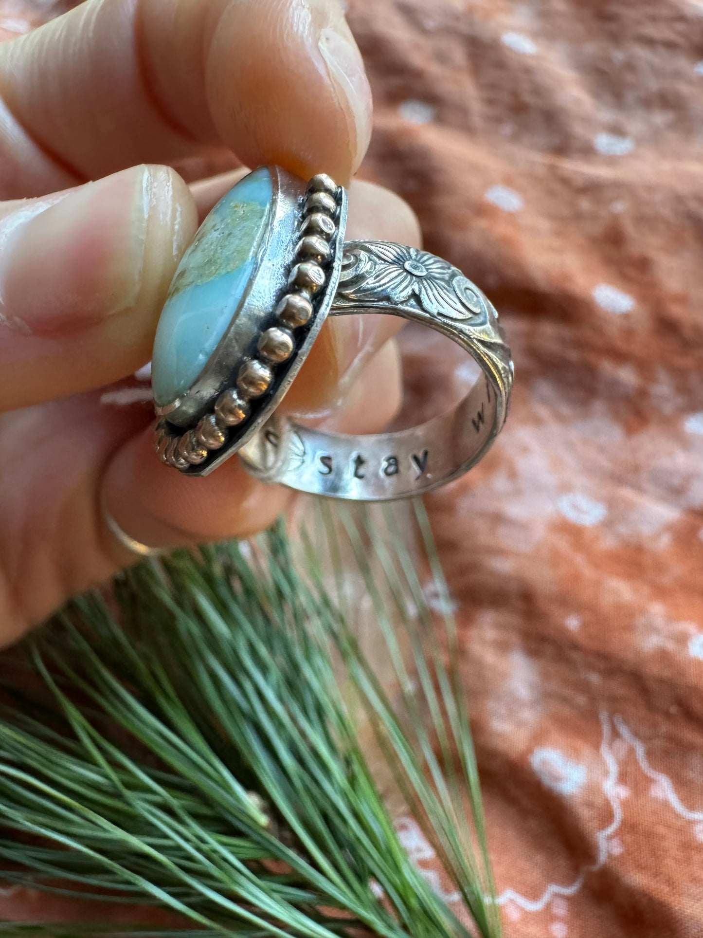 Lone Mountain Turquoise Ring - Size 7