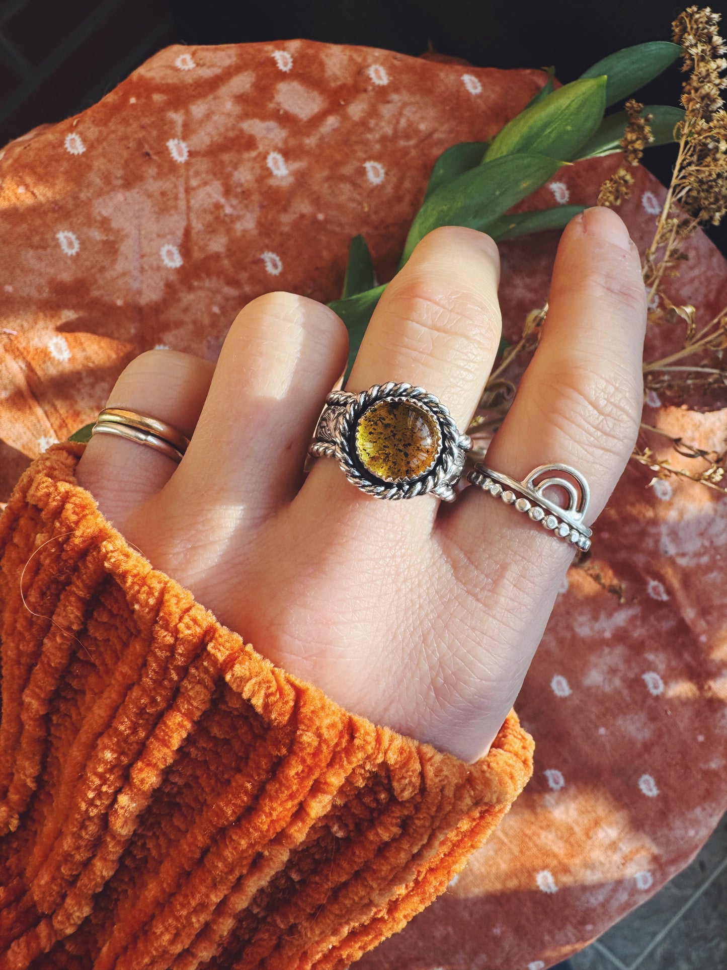 Amber "Yakima" Ring - Size 7 1/2