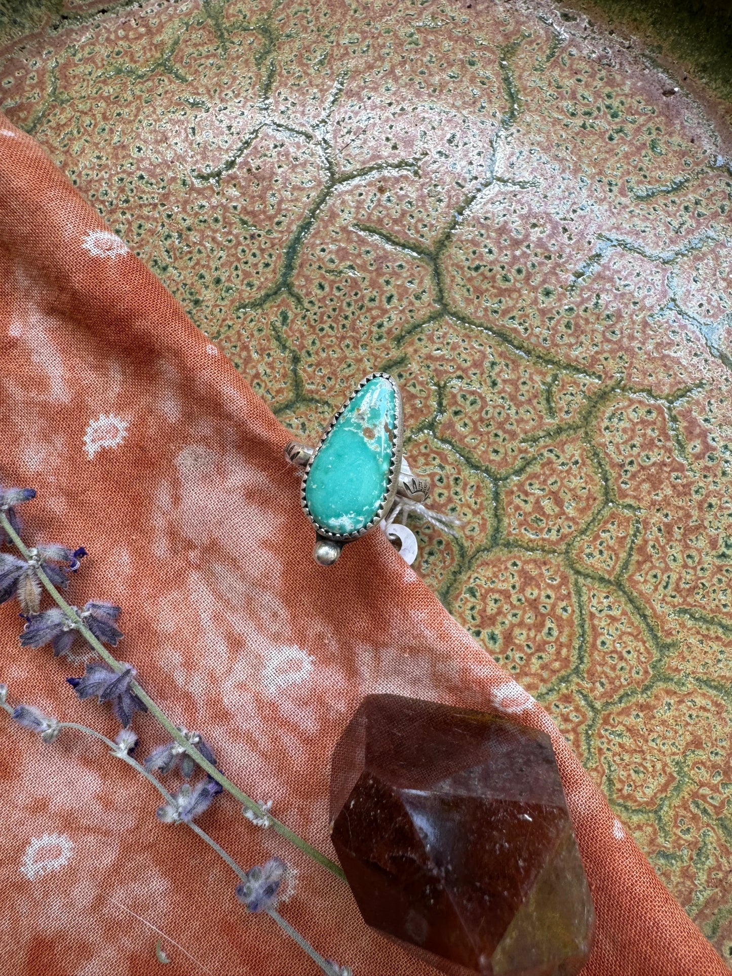 Carico Lake Turquoise Ring - Size 5 3/4