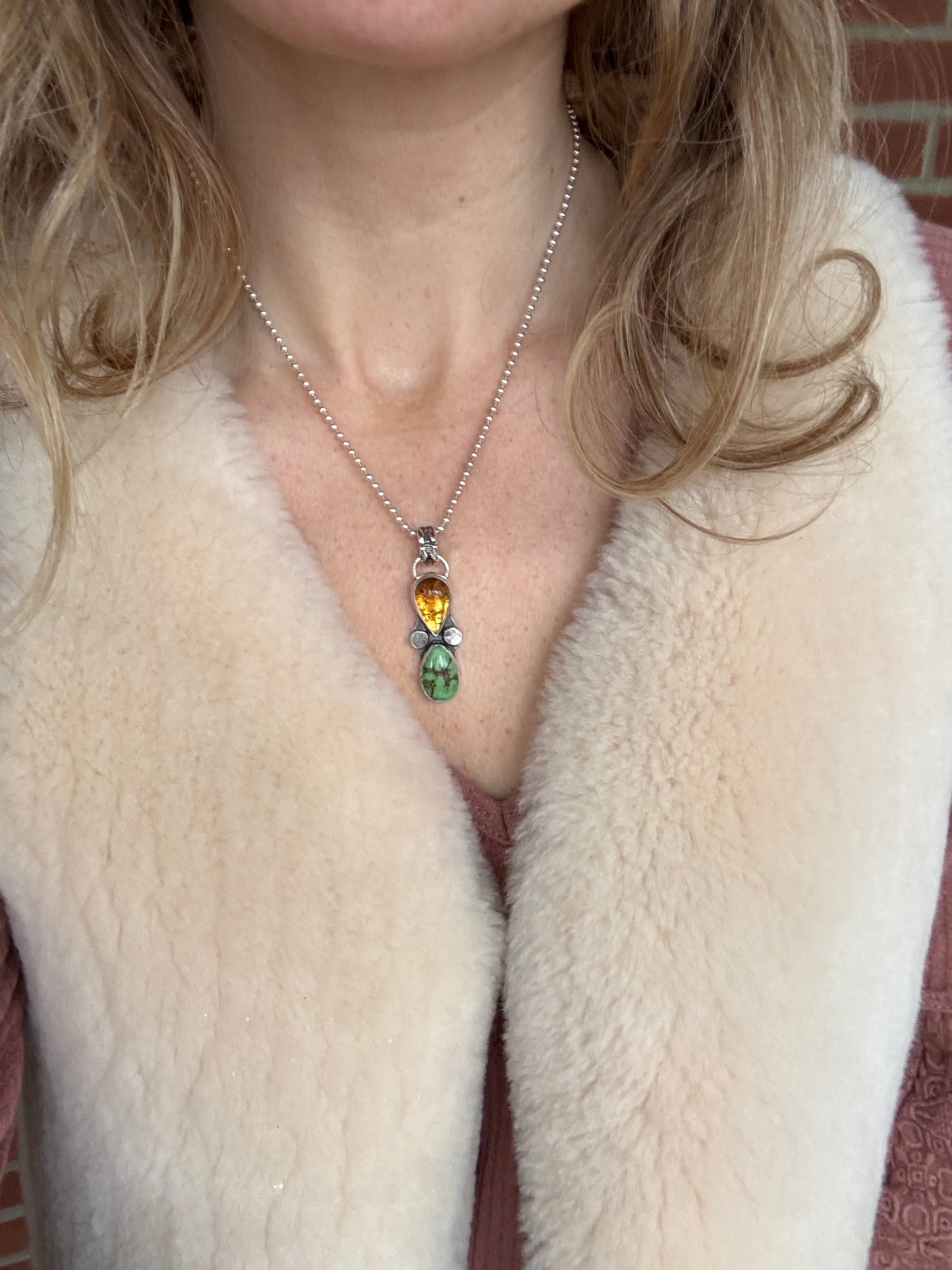 Amber + Sonoran Turquoise Talisman