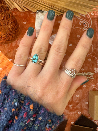 Kingman Turquoise Ring - size 5 3/4
