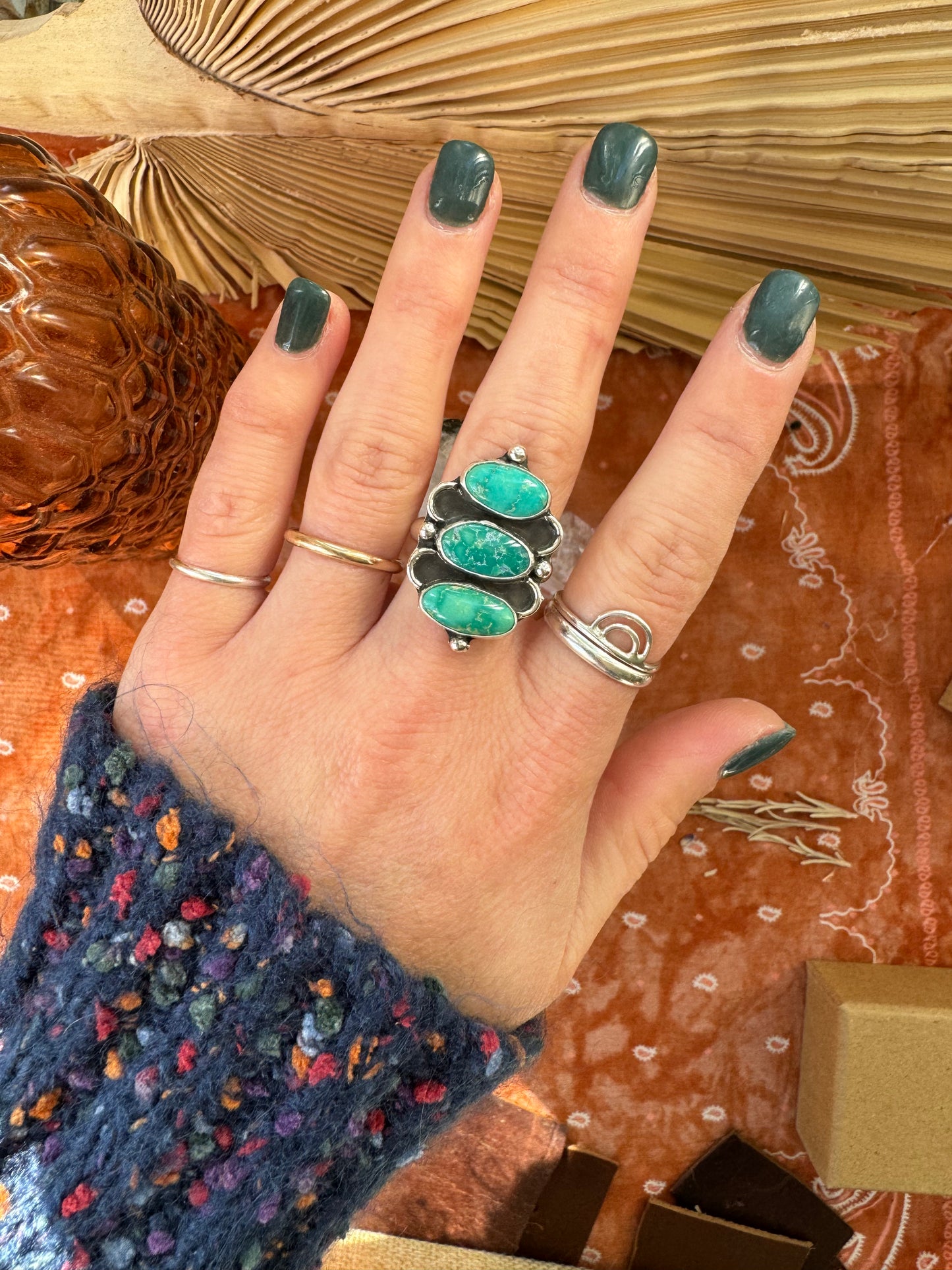 Valley Verde Turquoise Statement Ring - Size 6 3/4