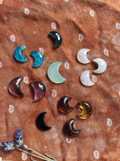 Kyanite Crescent Moon Ring- Made to order
