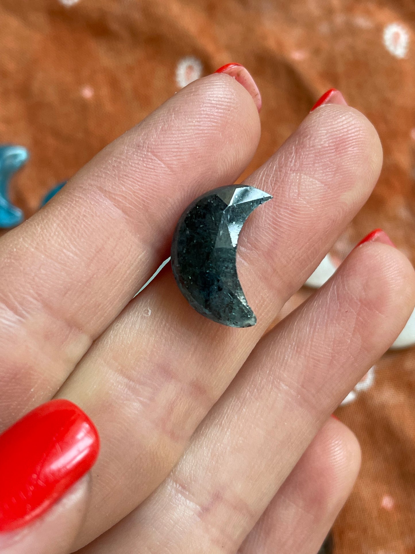 Kyanite Crescent Moon Ring- Made to order
