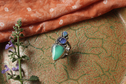 Triple ring with Opal - size 7 1/2