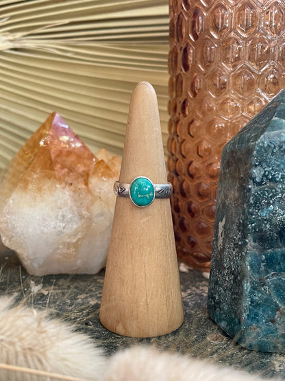 Verde Valley "Stay Wild" Turquoise Ring - Size 7 1/2