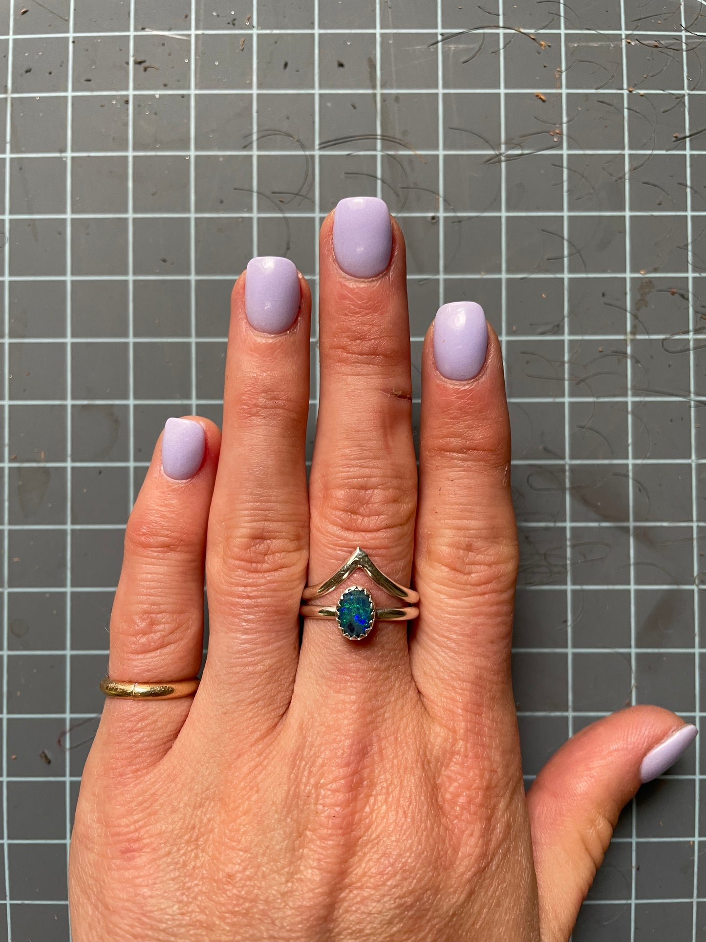 Opal Peak Ring - Size 5 1/2