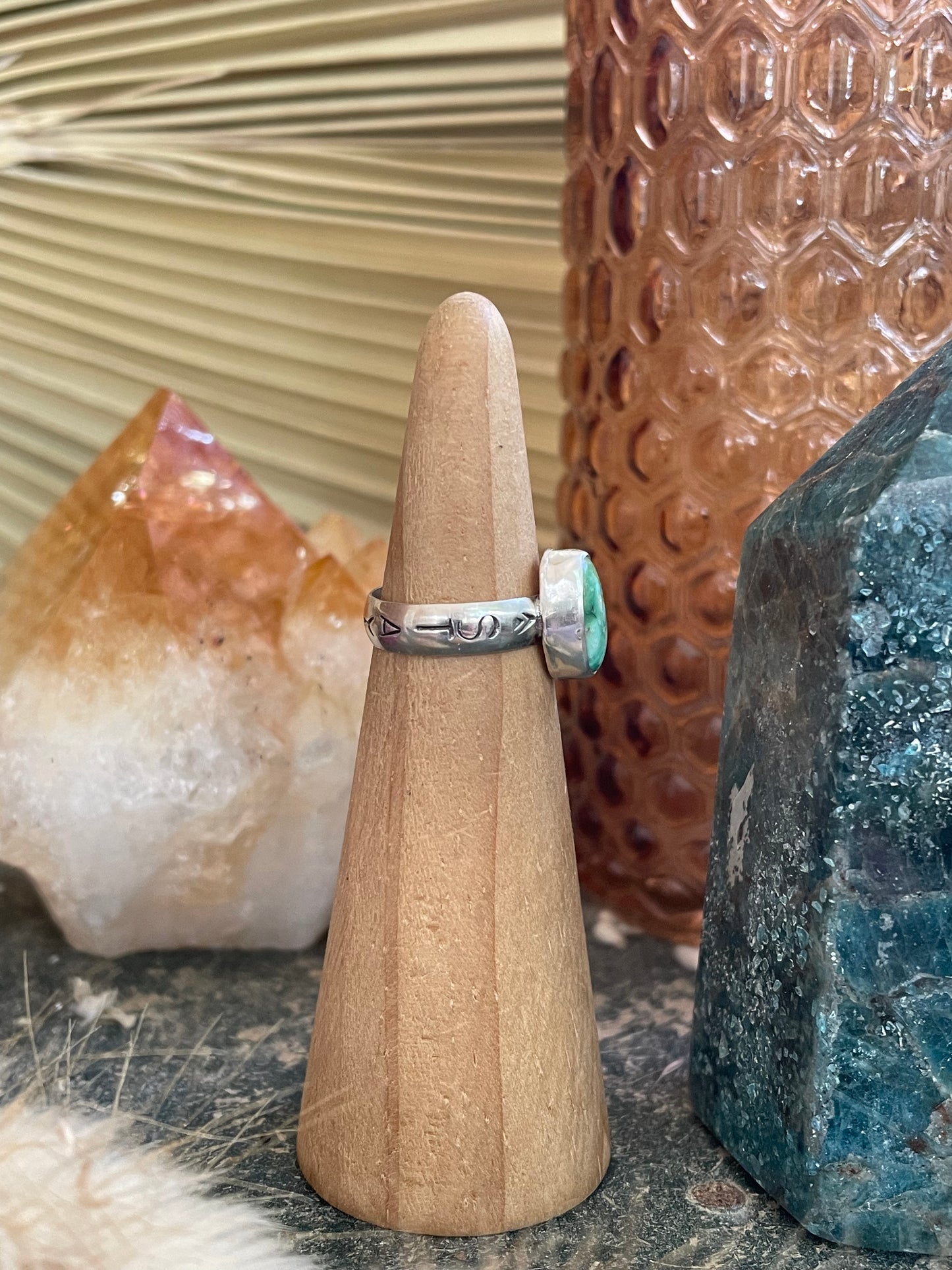 Verde Valley "Stay Wild" Turquoise Ring - Size 5