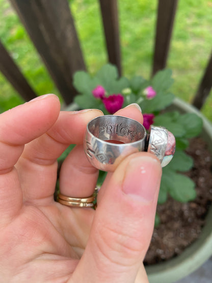 Fire Opal "DBAP" Ring - size 8 1/4