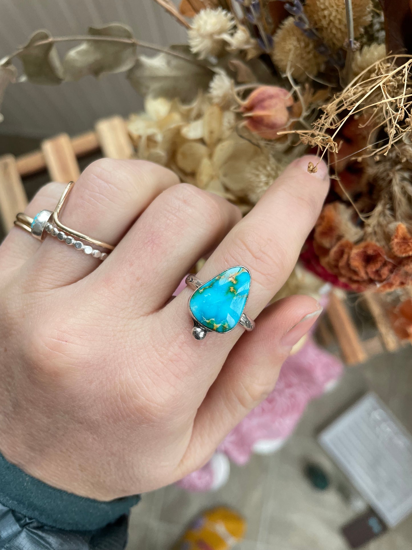 Sonoran Mountain Turquoise Ring - size 6 1/2