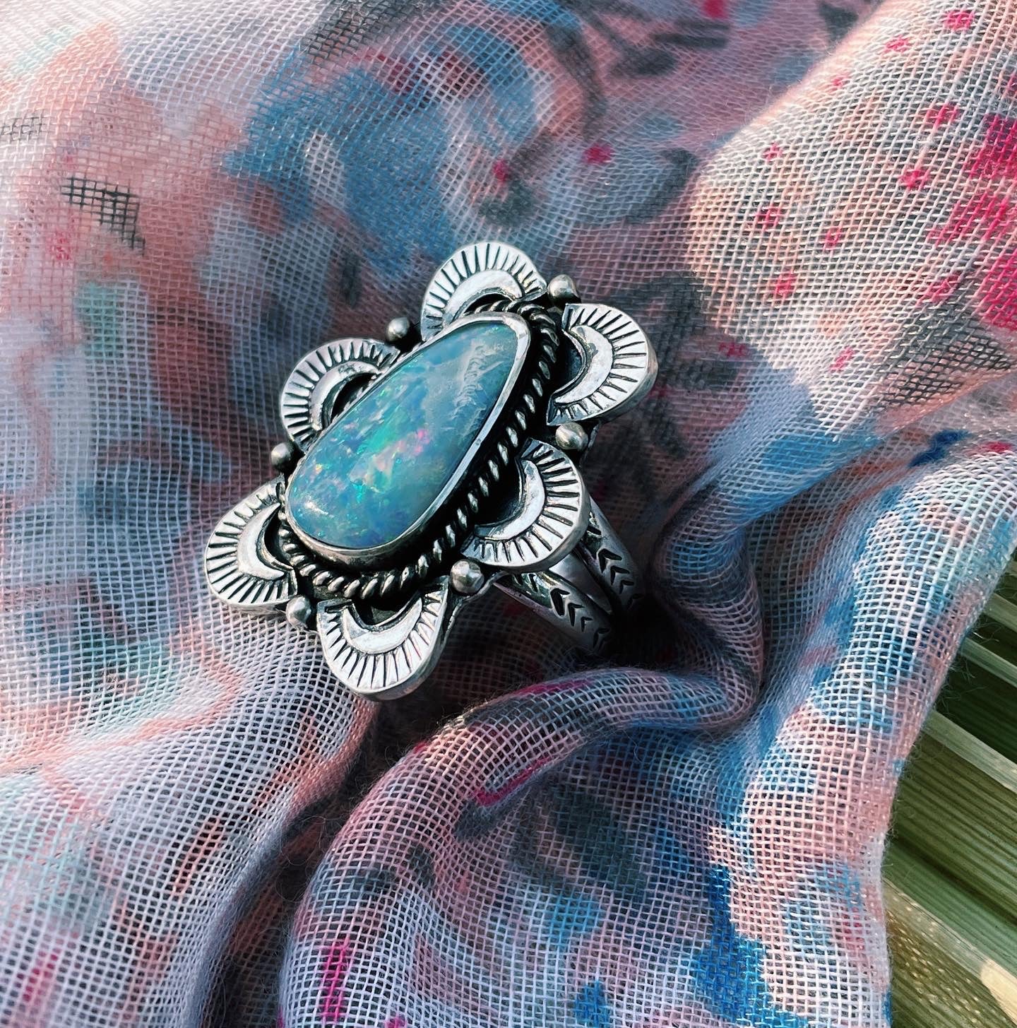 Opal Doublet "Ramona Falls" Ring - Size 7 1/2