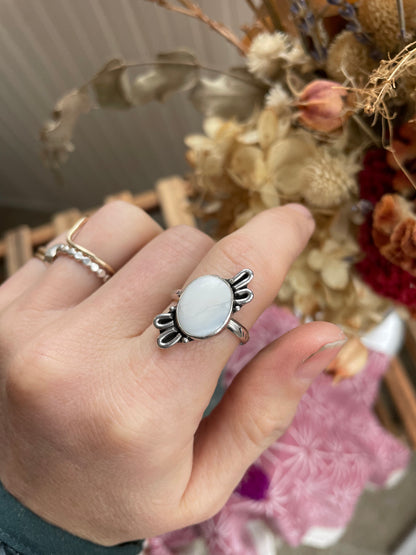 White Buffalo Ring - size 6 3/4